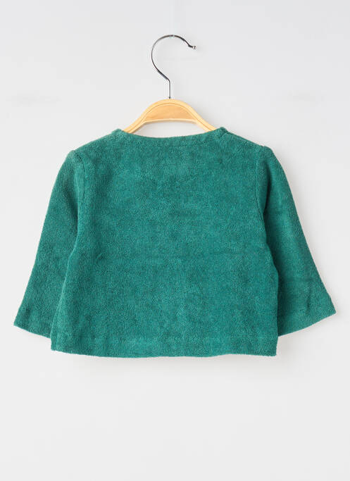 Gilet manches longues col rond vert SO FAMILY enfant