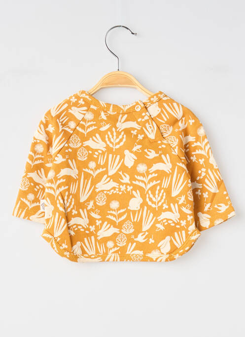 T-shirt coupe droite manches longues orange MOULIN ROTY fille