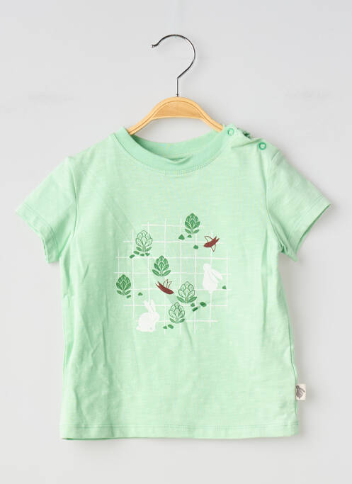 T-shirt stretch manches courtes vert MOULIN ROTY fille