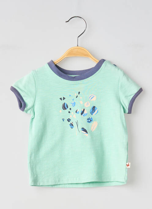 T-shirt sérigraphie floquée manches courtes bleu MOULIN ROTY enfant