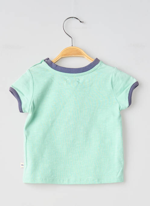 T-shirt sérigraphie floquée manches courtes bleu MOULIN ROTY enfant