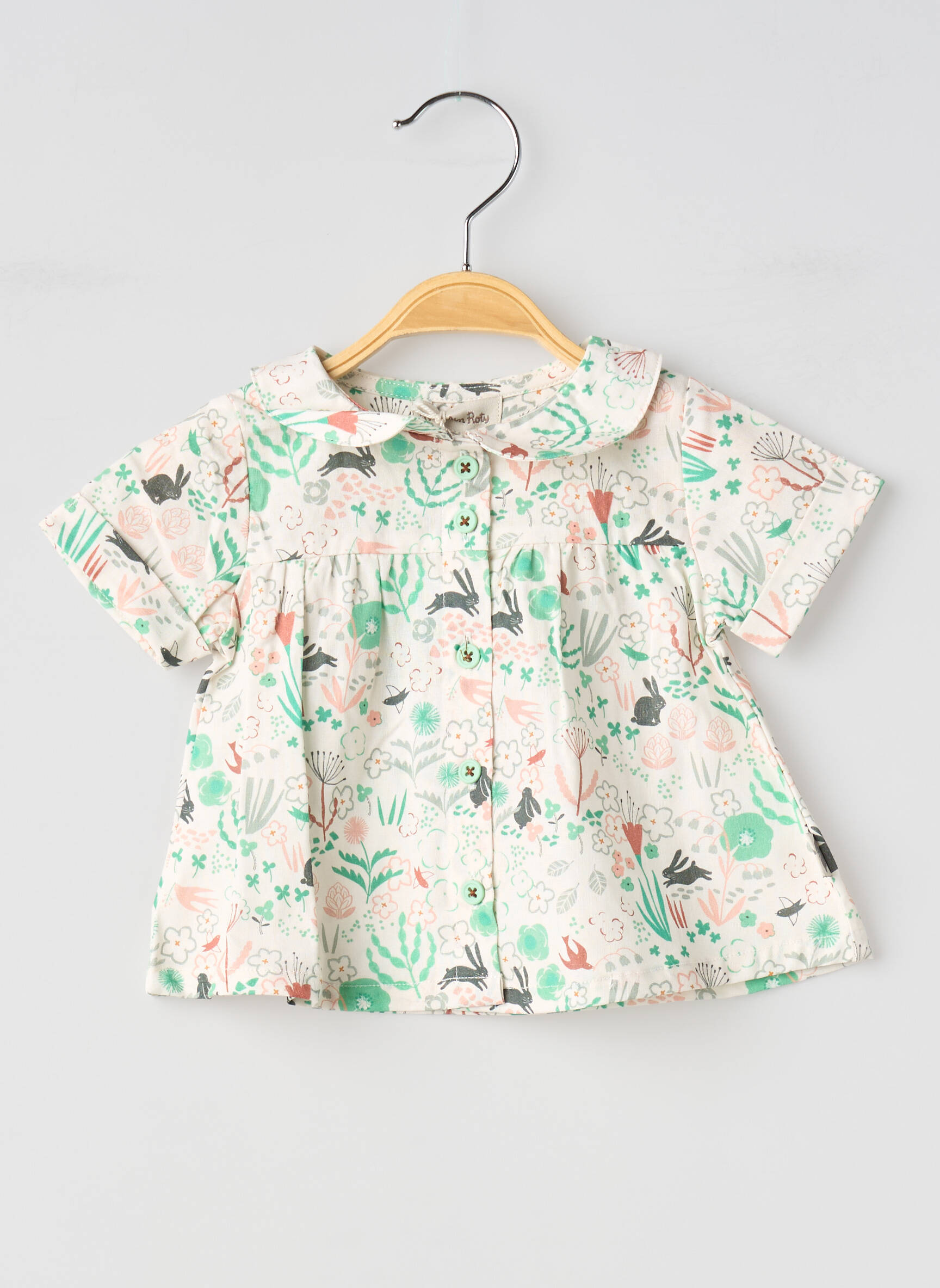 Chemisier manches courtes manches courtes beige MOULIN ROTY fille