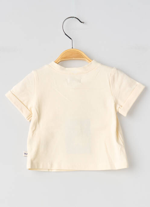 T-shirt stretch manches courtes beige MOULIN ROTY fille