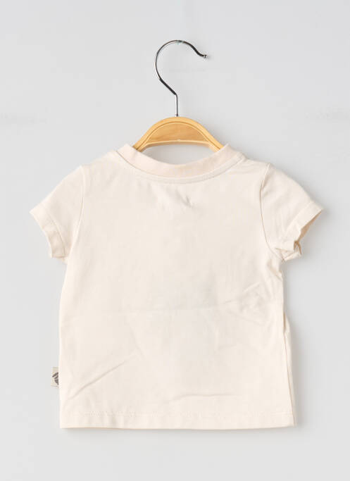 T-shirt stretch manches courtes beige MOULIN ROTY enfant
