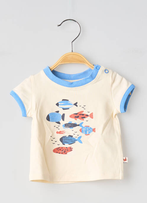 T-shirt stretch manches courtes beige MOULIN ROTY garcon