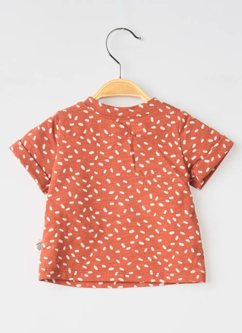 T-shirt stretch manches courtes orange MOULIN ROTY enfant