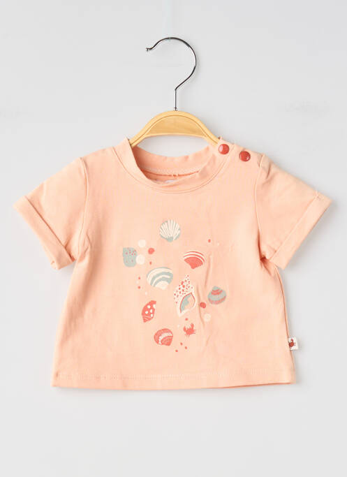 T-shirt stretch manches courtes rose MOULIN ROTY fille