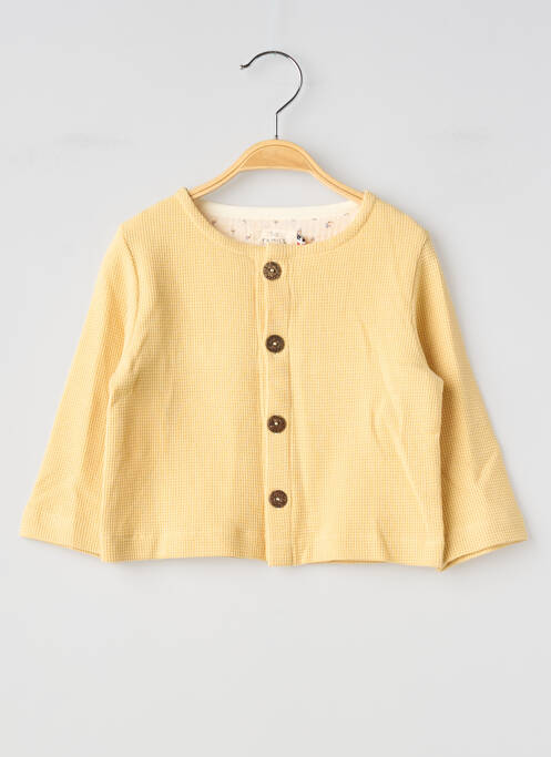 Gilet manches longues jaune SO FAMILY enfant