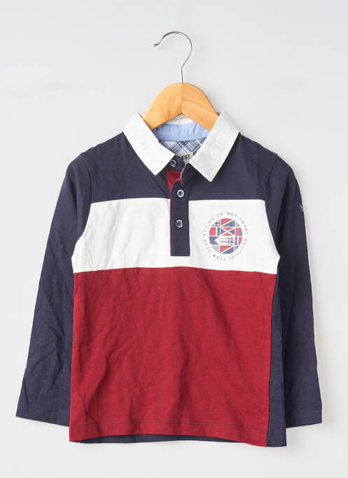 Polo bleu ELLE EST OU LA MER garçon