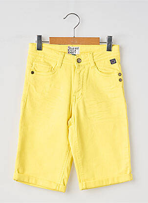 Bermuda tissage denim taille ajustable jaune ELLE EST OU LA MER garçon