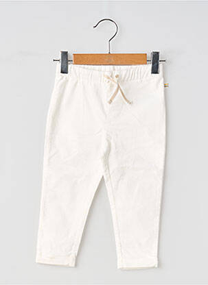 Pantalon slim stretch taille élastique blanc LITTLE DUTCH fille