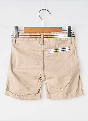 Bermuda tissage popeline taille ajustable beige ELLE EST OU LA MER garçon