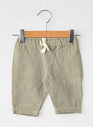 Pantalon droit coupe droite taille élastique vert ELLE EST OU LA MER garcon