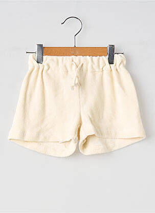 Short coupe droite taille élastique beige SO FAMILY enfant