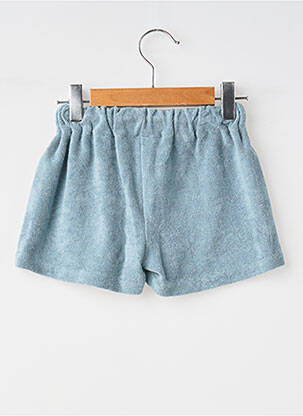 Short coupe droite taille élastique bleu SO FAMILY enfant