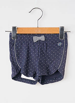 Short taille normale taille élastique bleu ELLE EST OU LA MER fille