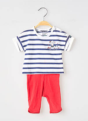 Ensemble pantalon type de haut t-shirt blanc ELLE EST OU LA MER fille