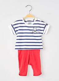 Ensemble pantalon type de haut t-shirt blanc ELLE EST OU LA MER fille