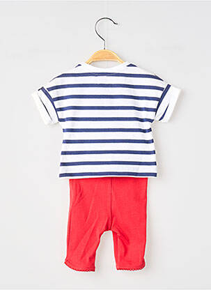 Ensemble pantalon type de haut t-shirt blanc ELLE EST OU LA MER fille