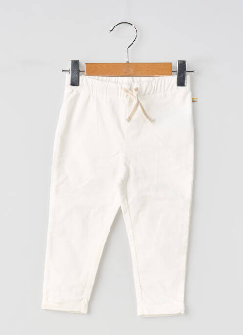 Pantalon slim stretch taille élastique blanc LITTLE DUTCH fille