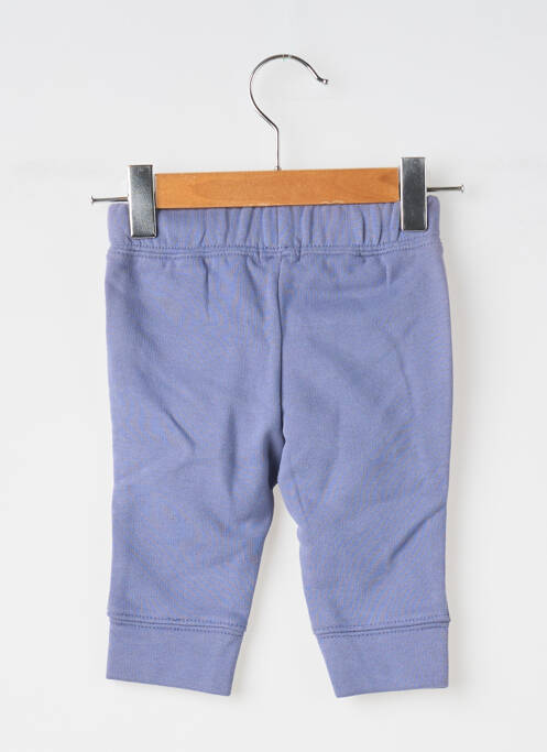Pantalon droit tissage molletoné taille élastique bleu MOULIN ROTY garcon