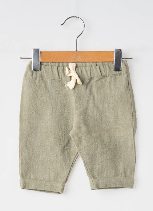 Pantalon droit coupe droite taille élastique vert ELLE EST OU LA MER garcon