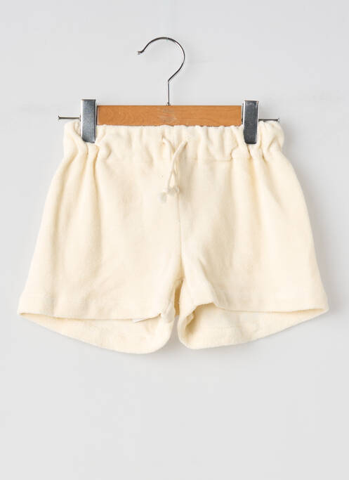 Short coupe droite taille élastique beige SO FAMILY enfant