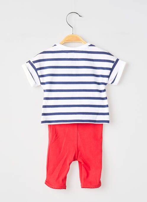 Ensemble pantalon type de haut t-shirt blanc ELLE EST OU LA MER fille
