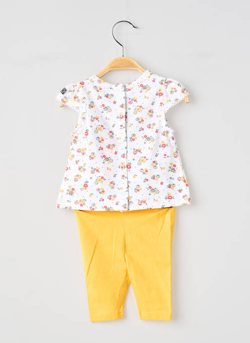 Ensemble pantalon type de haut t-shirt blanc ELLE EST OU LA MER fille