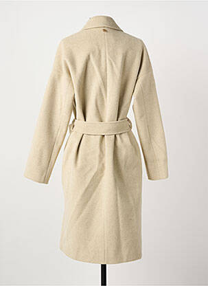 Manteau long coupe cintrée sans capuche beige FRACOMINA femme