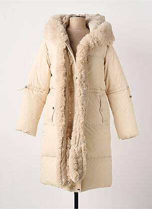 Doudoune poches a capuche beige GIOVANNI femme