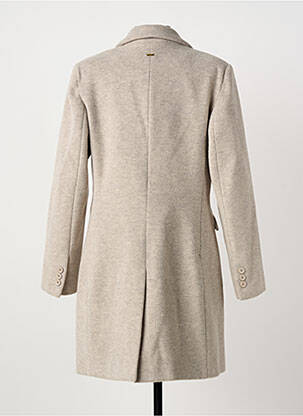 Manteau court coupe droite sans capuche beige FRACOMINA femme