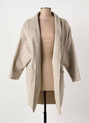 Veste casual coupe droite beige LOKITA femme