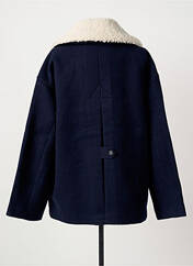 Manteau court bleu ICHI femme seconde vue