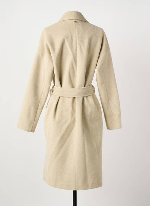 Manteau long coupe cintrée sans capuche beige FRACOMINA femme