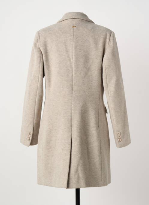 Manteau court coupe droite sans capuche beige FRACOMINA femme