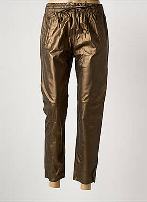 Pantalon 7/8 taille élastique taille normale marron OAKWOOD femme
