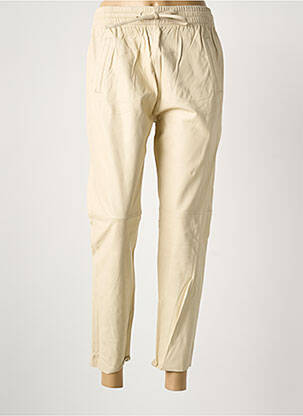 Pantalon 7/8 taille élastique taille normale beige OAKWOOD femme
