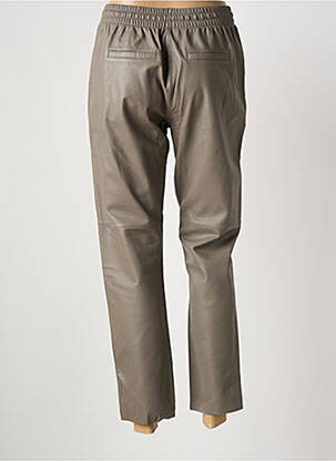 Pantalon 7/8 taille élastique taille normale marron clair OAKWOOD femme