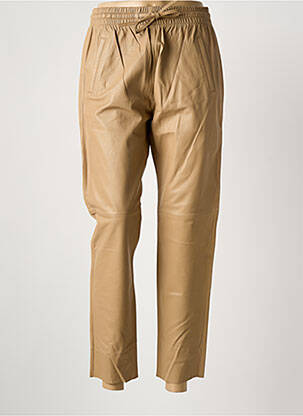 Pantalon 7/8 taille élastique taille normale marron clair OAKWOOD femme