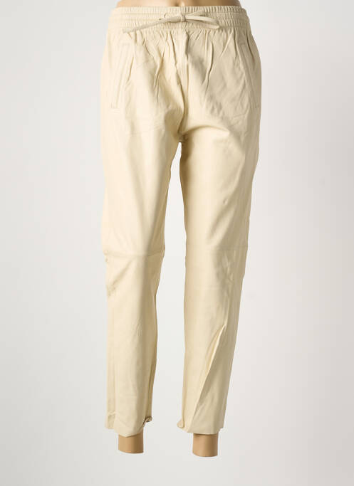 Pantalon 7/8 taille élastique taille normale beige OAKWOOD femme