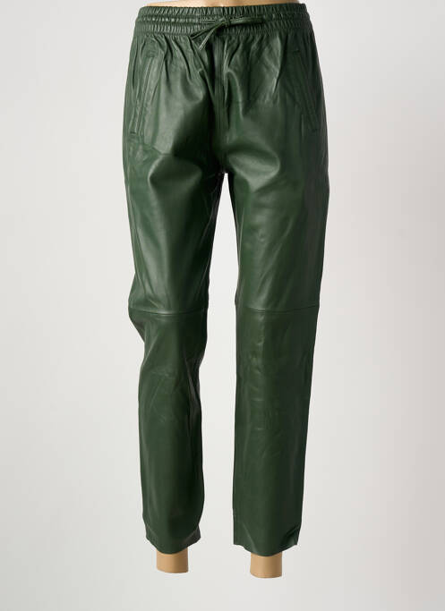 Pantalon 7/8 taille élastique taille normale vert OAKWOOD femme