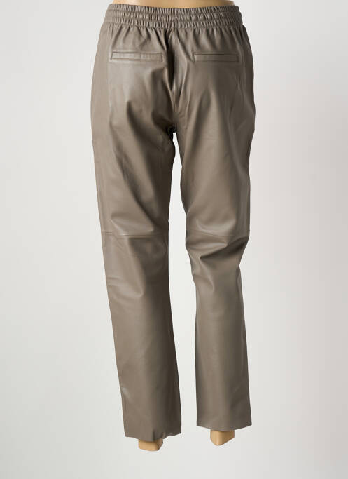 Pantalon 7/8 taille élastique taille normale marron OAKWOOD femme