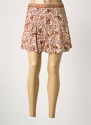 Jupe courte coupe évasée beige GRACE & MILA femme