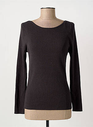 Top coupe cintrée manches longues noir GRACE & MILA femme