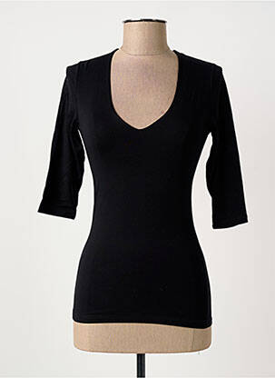 Top coupe cintrée manches 3/4 noir RENDEZ-VOUS femme