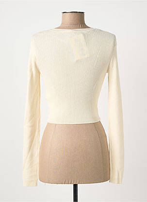 Pull coupe cintrée manches longues beige ONLY femme