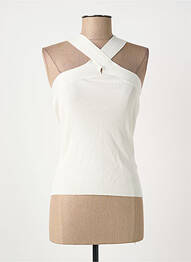 Top coupe cintrée fines bretelles blanc GRACE & MILA femme