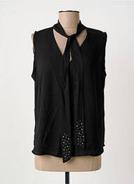 Top coupe fluide sans manche noir LOKITA femme