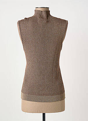 Top coupe cintrée sans manche marron FREEMAN T.PORTER femme